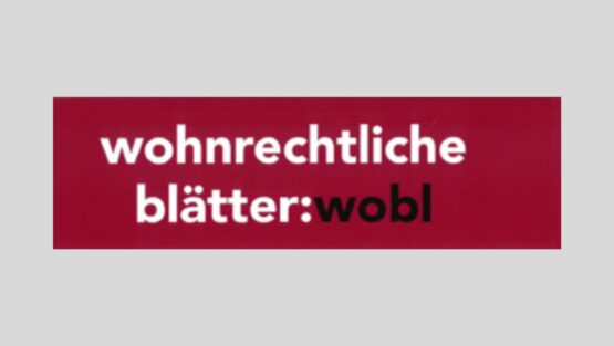 ERROR: Test; no closing parenthesis Wohnrechtliche Blätter}